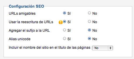 URL amigables en Joomla